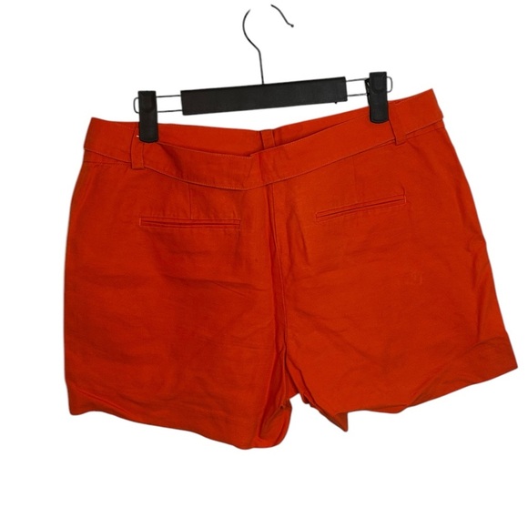 Loft Orange Linen Belted Chino Shorts - Picture 2 of 5